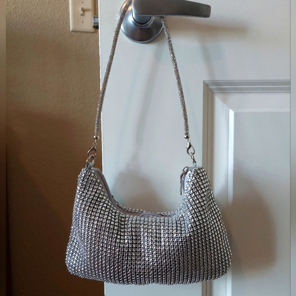 Silver Rhinestone Women's Bag